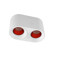 DK3096-WH+RD Светильник накладной IP 20, 10 Вт, GU5.3, LED, белый/красный, пластик