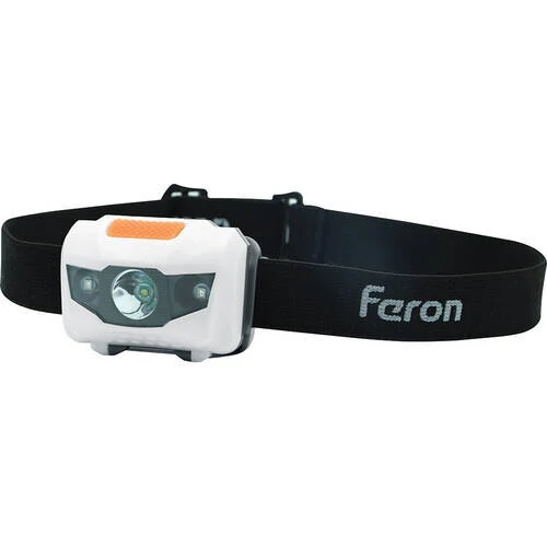 Фонарь налобный Feron TH2302 на батарейках 3*AAA, 1LED+2RED IP44, пластик, 41681 - Amppa.ru