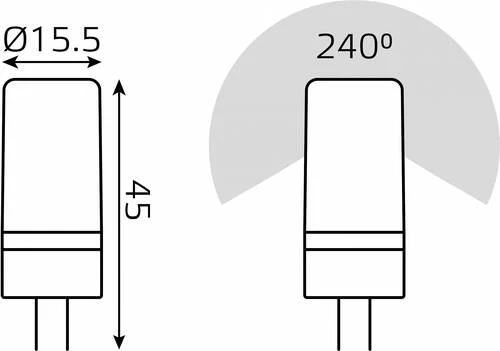 Лампа светодиодная Gauss Elementary G4 5Вт 4100K 18725 - Amppa.ru