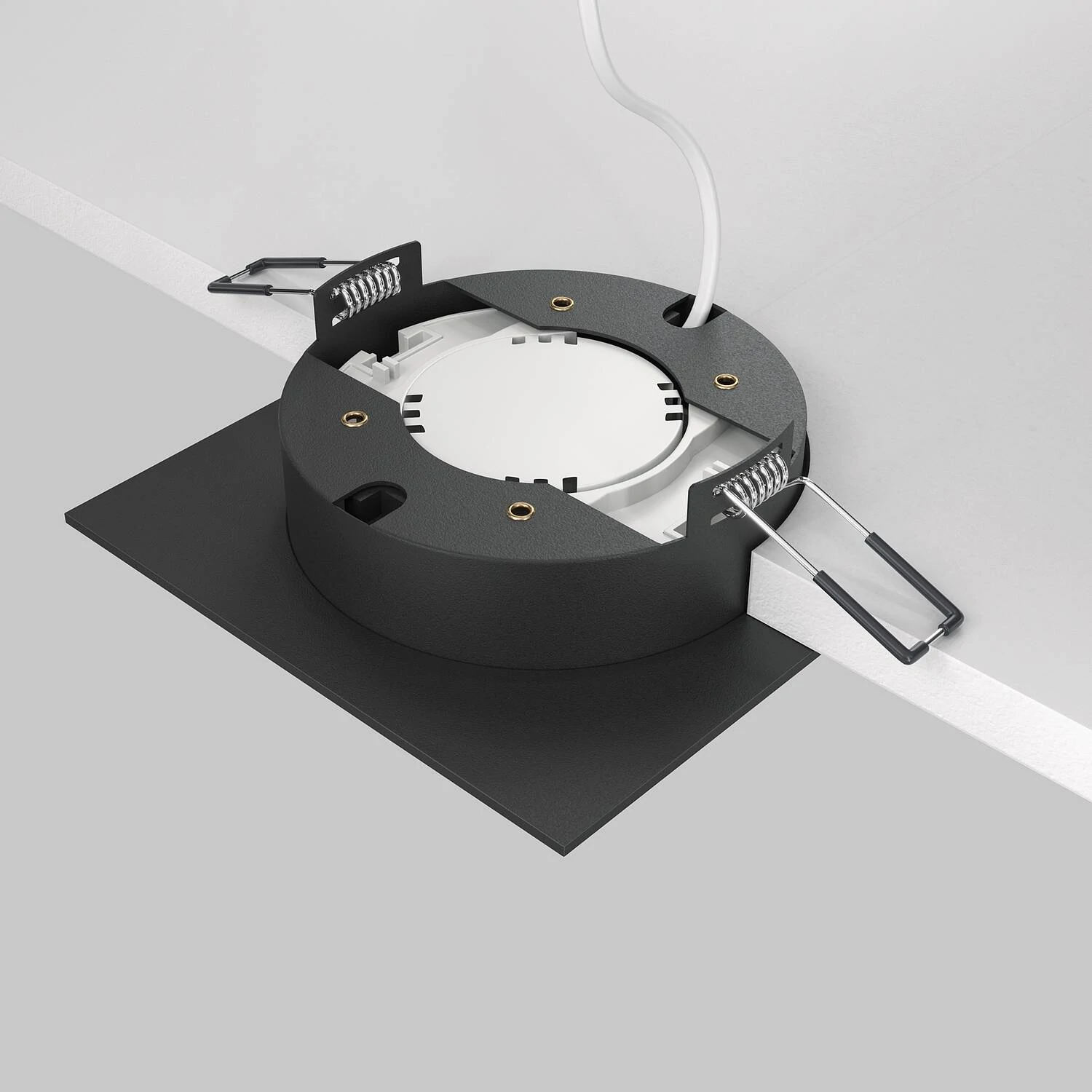 Встраиваемый светильник Downlight Hoop, 1xGX53 Черно-белый (Maytoni Technical, DL086-GX53-SQ-BW) - Amppa.ru