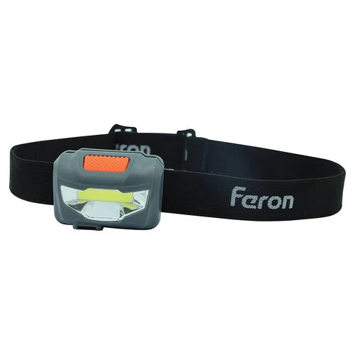 Фонарь налобный Feron TH2301 с аккумулятором 3W 1COB USB IP44, пластик, 41680 - Amppa.ru