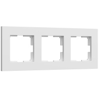W0032961/ Электроустановочные изделия - Рамка на 3 поста Slab (белый матовый)