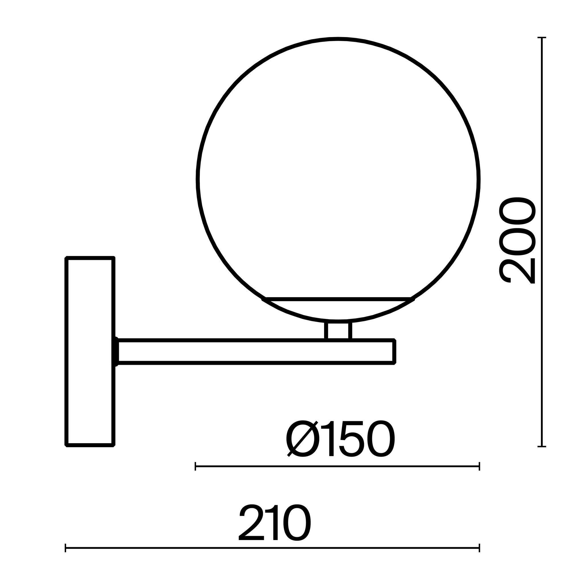 Бра Arte Lamp Phoenix a2025ap-1bk чертеж