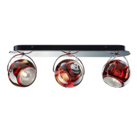 Настенный/Потолочный светильник Beluga, Хром/Красный/Хром (Fabbian, D57G2503)