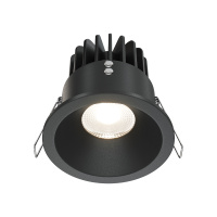 Встраиваемый светильник Downlight Zoom, LED 12W, 4000K, Черный (Maytoni Technical, DL034-L12W4K-B)