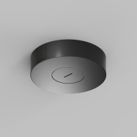 TR5510-BK Накладное основание с возможностью размещения блока питания и подачи питания треку-ремню Belty, серия Base, D205*H50мм, IP20, черный, алюминий