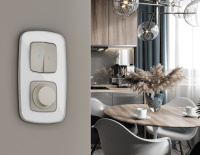 Лицевая панель OMEGA (Серо-бежевый матовый) для светорегулятора универсального QUANT (Ambrella Volt, OP3655)