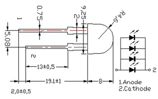 Светодиод ARL-10080UYC4-80 (Arlight